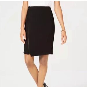NEW Nine West Asymmetrical Crepe Knee Length Skirt